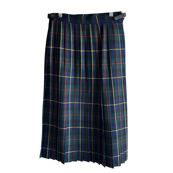 Highland Home Industries Scotland MacLeod Tartan Plaid Wool Wrap Skirt 12 - Picture 4 of 10